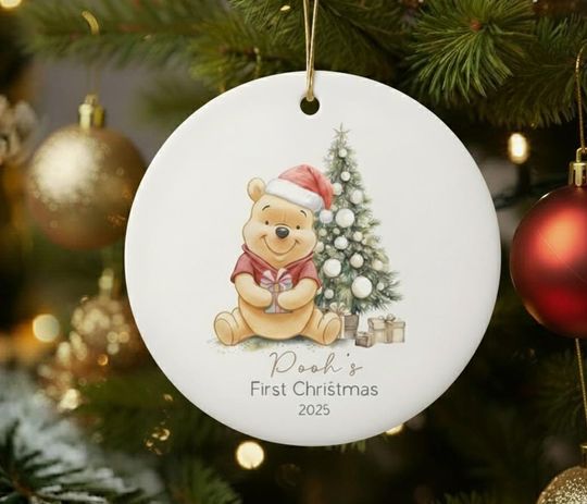 Discover Personalized Pooh First Christmas Ornament, Baby's 1st Xmas