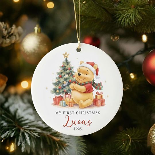 Discover Personalized Pooh First Christmas Ornament, Baby's 1st Xmas