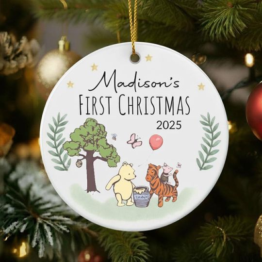 Discover Personalized Winnie the Pooh First Christmas Ornament