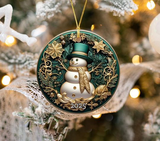 Discover Christmas Ornament 2025, Ceramic Holiday Decoration, Xmas Tree Decor