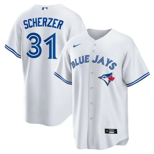 Discover Scherzer Toronto Blue Jay Home Baseball Jersey - White Size XS-5XL