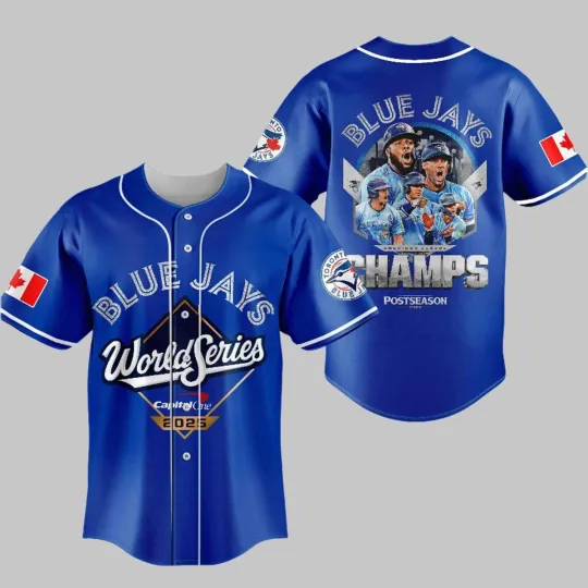 Discover Toronto Blue Jay World Series 2025 Champs Baseball Jersey All Size XS-5XL