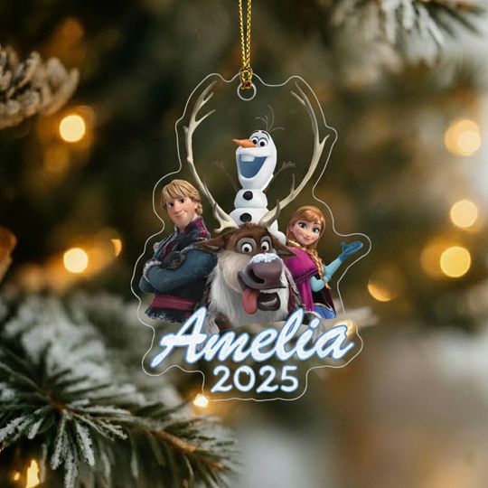 Discover Custom Name Disney Frozen Ornament, Disney Frozen Olaf Christmas Ornament, Christmas Tree Hanging Ornament