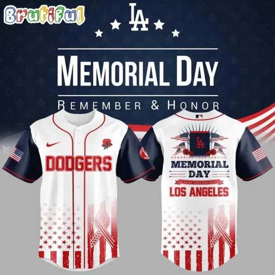 Discover MLB Los Angeles Dodger 2025 Memorial Day Baseball Jersey All Size XS-5XL