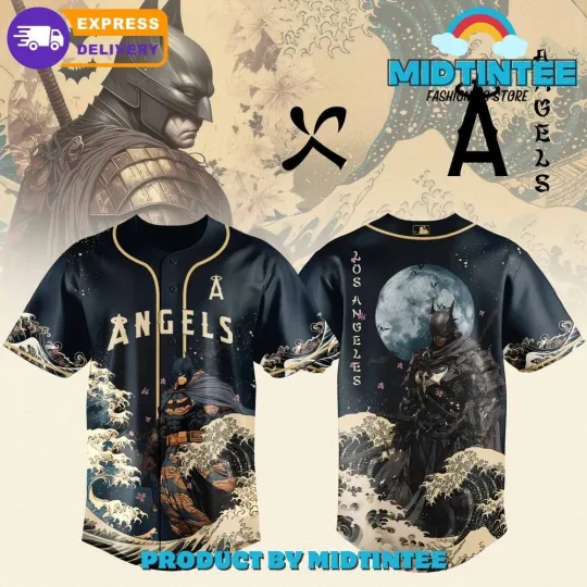 Discover Los Angeles Angel MLB x Batman The Legend Of Gotham Baseball Jersey 2025