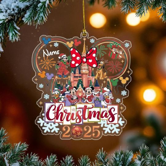 Discover Personalized Disney Mickey & Friends Ornament, Custom First Trip 2025 Ornament