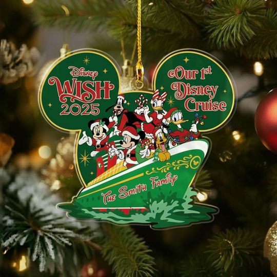 Discover Personalized Disney Cruise Line Christmas Ornament, Mickey & Minnie Cruise Ornament, Disney Christmas Tree Home Decor
