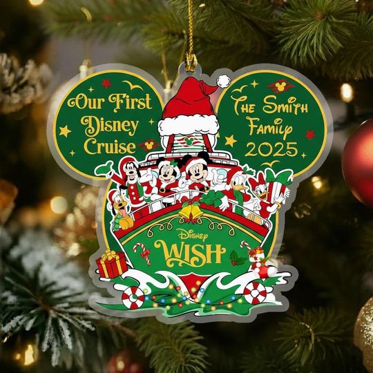 Discover Personalized Disney Cruise Line Christmas Ornament, Mickey & Minnie Cruise Ornament, Disney Christmas Tree Home Decor