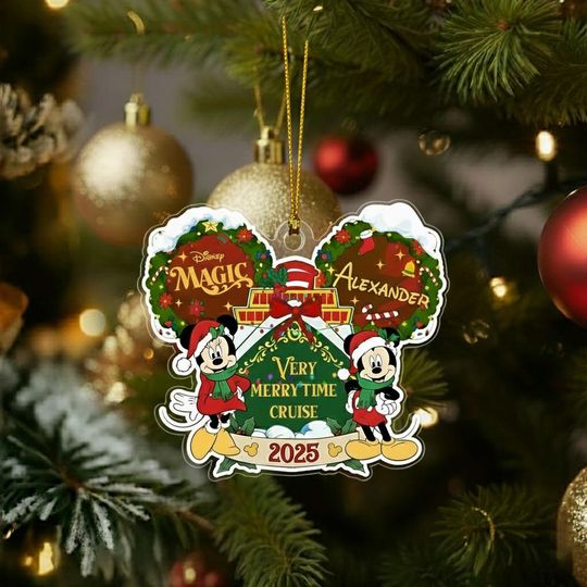 Discover Personalized Disney Cruise Line Christmas Ornament, Mickey & Minnie Cruise Ornament, Disney Christmas Tree Home Decor