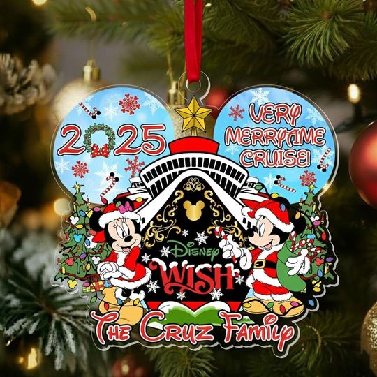 Discover Personalized Disney Cruise Line Christmas Ornament, Mickey & Minnie Cruise Ornament, Disney Christmas Tree Home Decor
