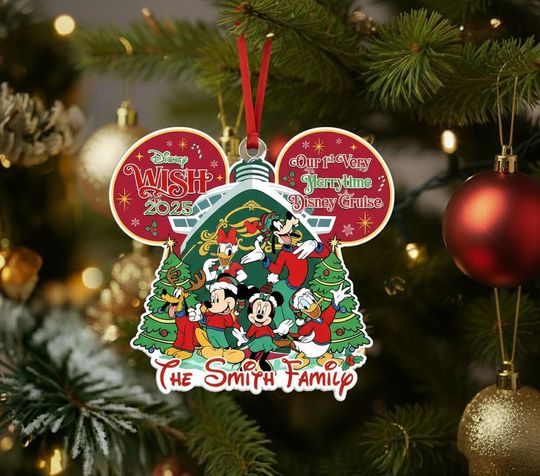 Discover Personalized Disney Cruise Line Christmas Ornament, Mickey & Minnie Cruise Ornament, Disney Christmas Tree Home Decor
