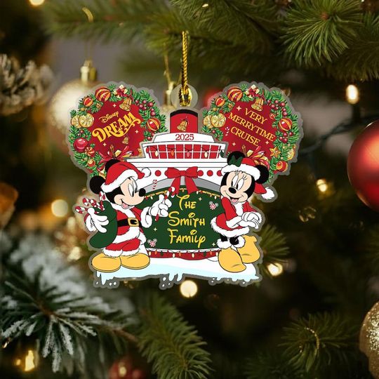 Discover Personalized Disney Cruise Line Christmas Ornament, Mickey & Minnie Cruise Ornament, Disney Christmas Tree Home Decor