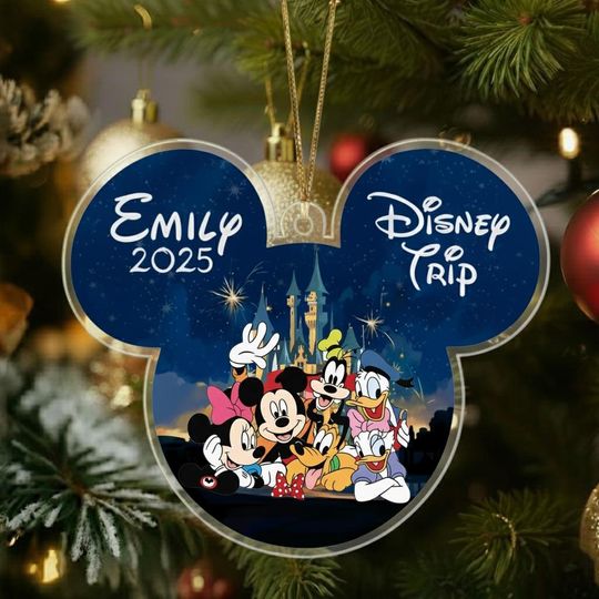 Discover Personalized Disney Cruise Mickey & Friends Ornament, Custom First Trip 2025 Ornament