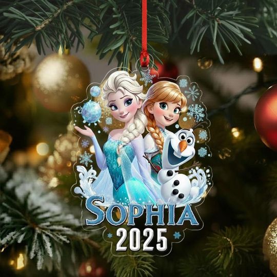 Discover Personalized Elsa Anna Olaf Ornament, Disney Christmas Tree Decor