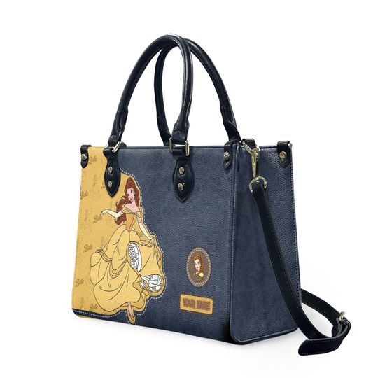 Personalized Beauty and the Beast Leather Handbag, Women's Leather Bag Gift
