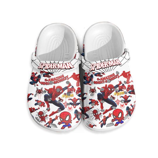 Spiderman Clogs, Spiderman Summer Shoes, Spiderman Fan Gift