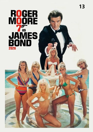 2026 Wall Calendar JAMES BOND Vintage Action Spy Family Movie Poster