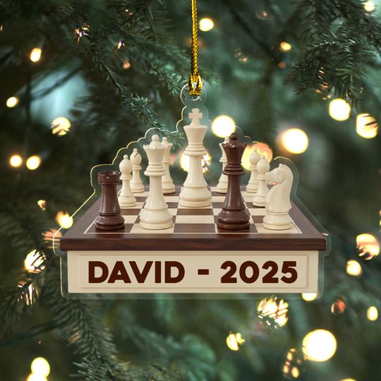 Discover Personalized Chess Christmas Ornament, Christmas Gift For Chess Lover, Chess Christmas Ornament, Chess Ornament Gift For Him KDUU13