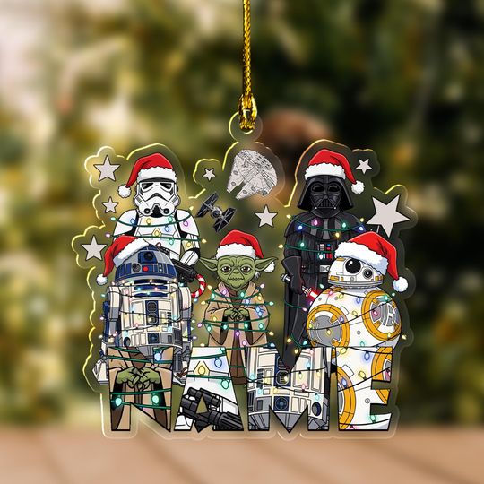 Personalized Star Wars Family Hologram Ornament