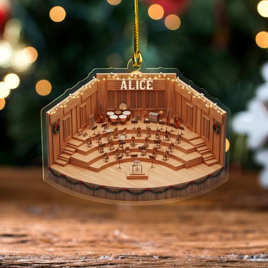 Personalized Orchestra Stage Ornament, Custom Symphony Orchestra Christmas Gift