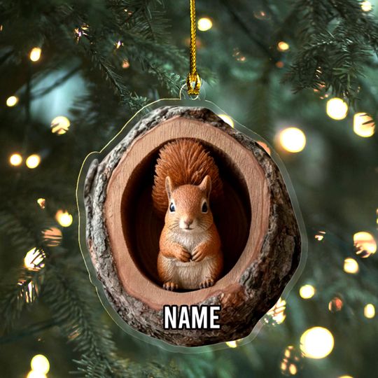 Discover Animal 2D Flat Ornament, Rabbit Sleeping, Dog Ornament, Baby Animal Christmas Ornament, Xmas Gift for Animal Lover, Christmas Gift AXKN31