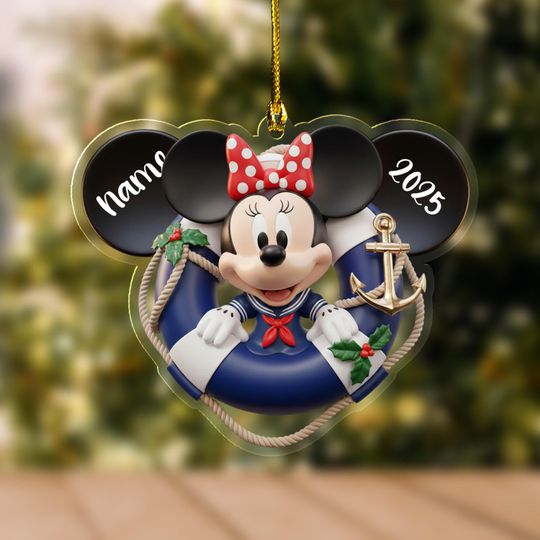Discover Custom Disney Cruise Ornament, Mickey and Friends Cruise Ornament, Disney Christmas Tree Home Decor, Cruise Trip 2025 Xmas Ornament AXKR18
