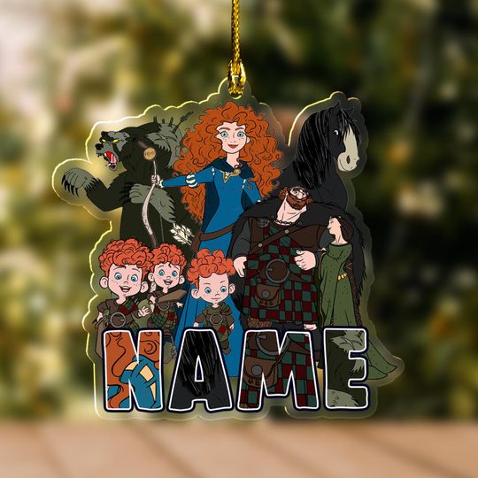 Discover Personalized Merida Hologram Ornament, Brave Princess Ornament, 2025 Christmas Ornament, Christmas Ornament, First Christmas Ornament UN4C15