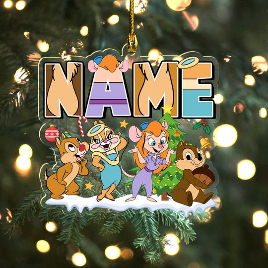 Chip n Dale Rescue Ranger Christmas ornament, Double Trouble Christmas Ornament