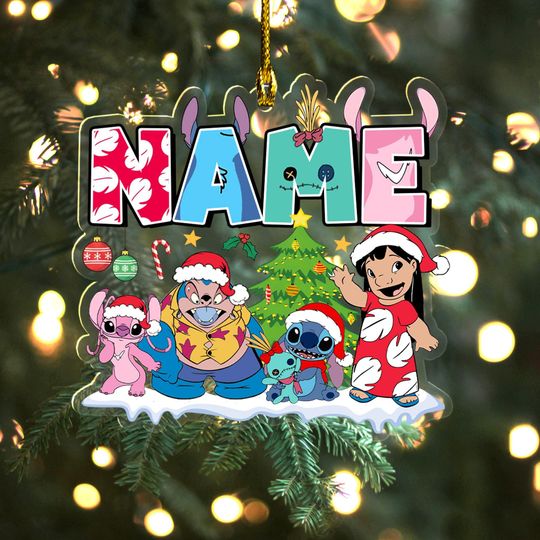 Discover Personalized Lilo and Stitch Ornament, Stitch Christmas Ornament, Stitch,Baby 1st Christmas Ornament, Disney Christmas Ornament UN4C09