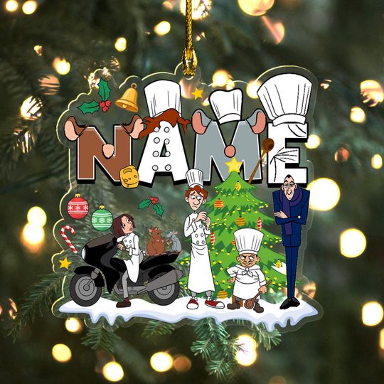 Discover Personalized Ratatouille Ornament,Remy Ornament, Remy Ratatouille decor, Little chef Ornament, Le Petit Chef, Disney Ceramic Ornament UN4C06