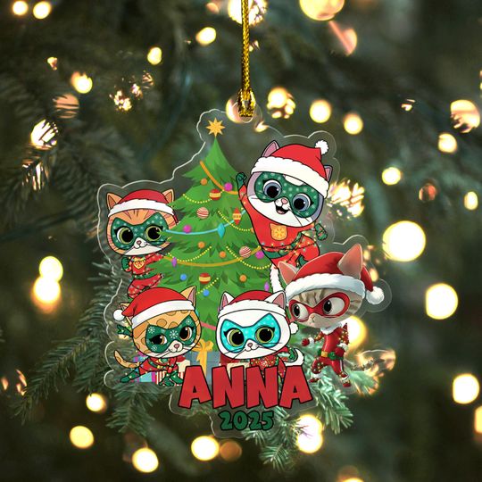 Discover Custom Super Kitties Christmas Ornament, Super Kitties Ornament, Super Kitties Woody Ornament, Christmas Ornament, Christmas Gift UN4Z15