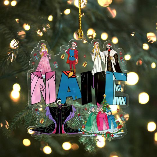 Discover Disney Sleeping Beauty Good Fairies Flora Fauna Merryweather Ornament, Magic Kingdom Ornament, Family Birthday Gift  UN4Z14