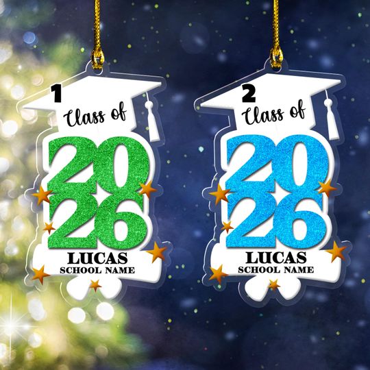 Class of 2026 Gift, Graduation Gift, Senior Year Keepsake, Personalized Ornament