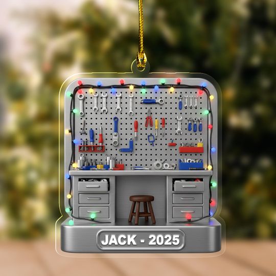 Discover Mechanic Tool Box 2D Flat Acrylic Ornament Not 3D, Custom Tools Garage Ornament, Tool Staging, Mechanic Repair Shop, Mechanic Gifts KDUU07