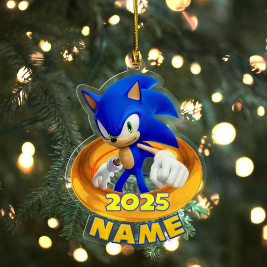 Discover Custom Sonic Ornament, Sonic The Hedgehog 2025, Sonic And Friends Christmas, Sonic Tail And Knuckles, Sonic Lovers, Ornament 2025 UN2J11