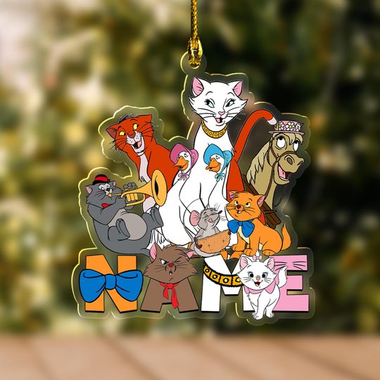 Personalized The Aristocats Hologram Ornament, The Aristocats Christmas, Aristocats 2025