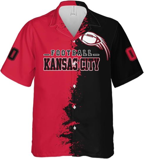 Discover Custom Sport Fan Casual Name Number Football Hawaiian Shirts Personalized Men Button Down Shirts