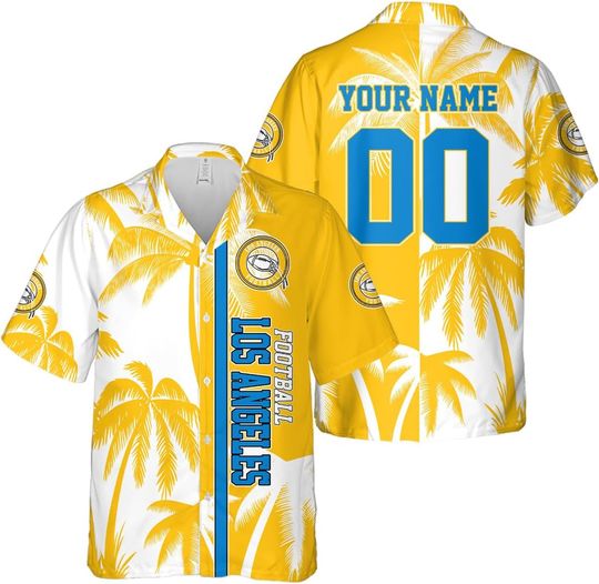 Discover Personalized Los Angeles Football Team Chargers Hawaiian Shirts for Men, Gift for Fan