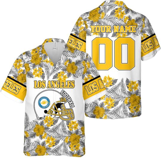 Discover Personalized Los Angeles Football Team Chargers Hawaiian Shirts for Men, Gift for Fan