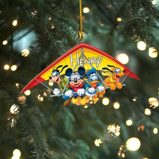 Discover Vintage Mickey & Friends Soarin' Around The World Ornament, Disney Ride Epcot, Donald Pluto Goofy, Disneyland Ornament UN5C12
