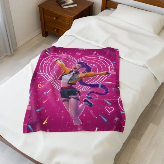 Discover Kpop demon hunters Blanket for kids| huntrix cartoon blanket gifts for girls