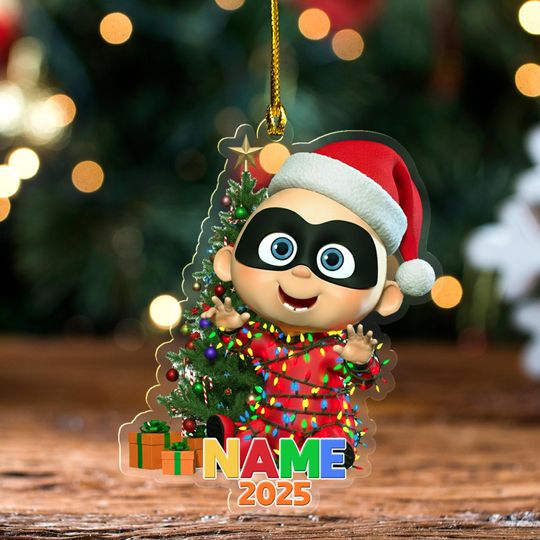 Personalized Jack Jack Incredibles Ornament, Incredibles Baby's First Christmas Ornament