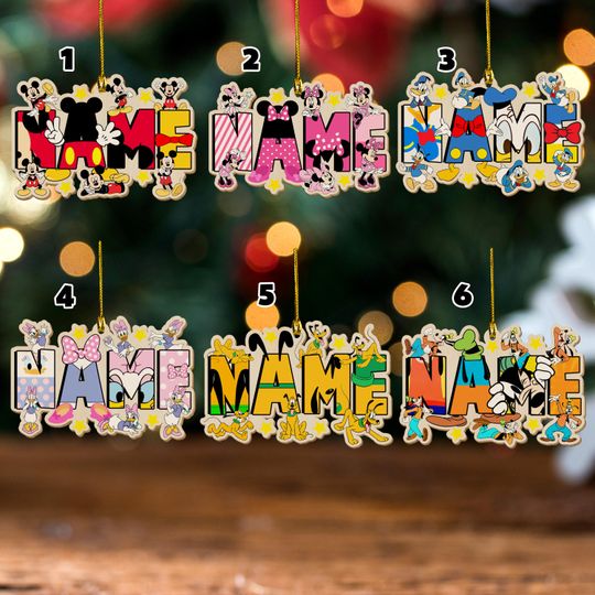 Discover Personalized Disney Mickey and Friends Christmas Ornament, Mickey Mouse Ornament Hanging, Disney Christmas Decor SL3203