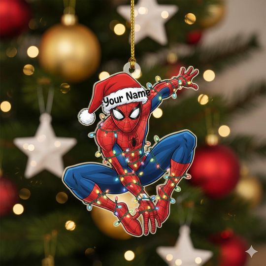 Discover Personalized Spiderman Ornament, Custom Disney Spider Christmas Gift, Christmas Ornament For Kid, 2025 Christmas Tree Decor AXKY24