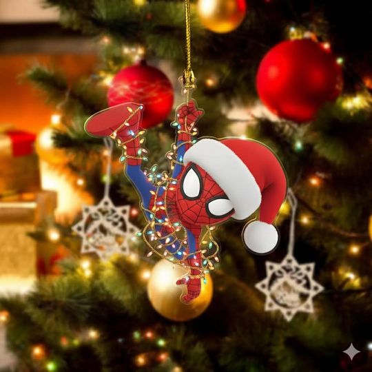 Discover Personalized Spiderman Ornament, Custom Disney Spider Christmas Gift, Christmas Ornament For Kid, 2025 Christmas Tree Decor AXKY23