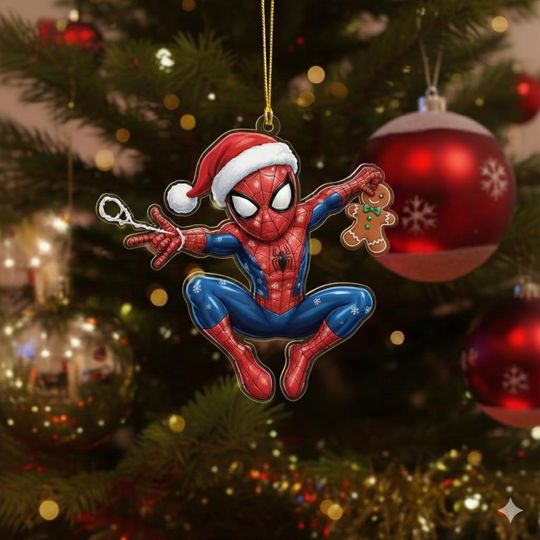 Discover Personalized Spiderman Ornament, Custom Disney Spider Christmas Gift, Christmas Ornament For Kid, 2025 Christmas Tree Decor AXKY22
