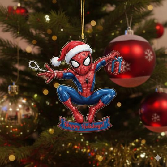 Discover Personalized Spiderman Ornament, Custom Disney Spider Christmas Gift, Christmas Ornament For Kid, 2025 Christmas Tree Decor AXKY21