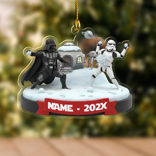 Discover Funny Darth Vader And Stormtrooper Christmas Ornament, Star Wars Xmas Ornament, Disney Galaxy's Edge Xmas Tree Decor AXKJ19