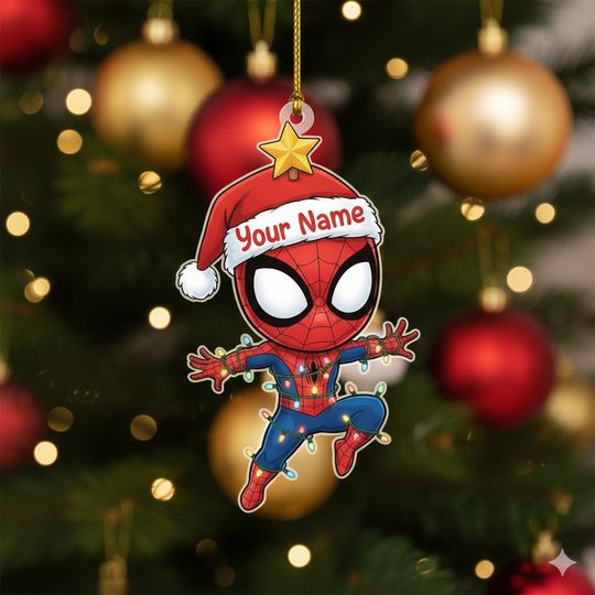 Discover Personalized Spiderman Ornament, Custom Disney Spider Christmas Gift, Christmas Ornament For Kid, 2025 Christmas Tree Decor AXKY25
