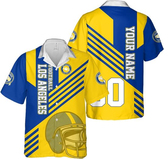 Discover Personalized Los Angeles Football Team Rams Hawaiian Shirts for Men, Gift for Fan